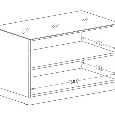 Televizní stolek HEIKO, šedá