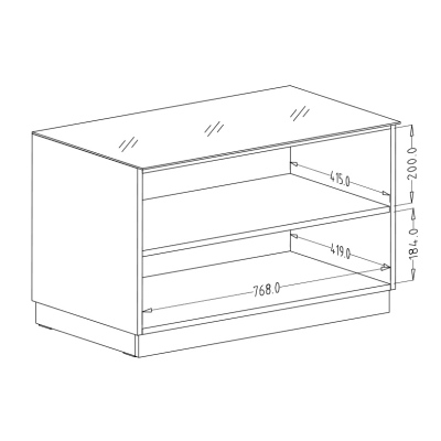 Televizní stolek HEIKO, šedá