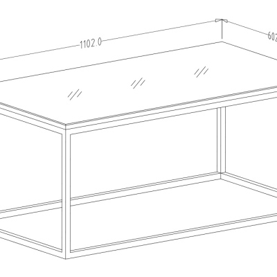 Konferenční stolek HEIKO, šedá