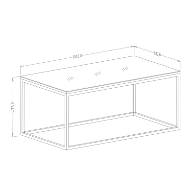 Konferenční stolek HEIKO, šedá