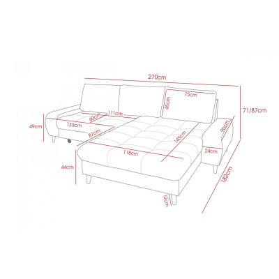 Elegantní sedací souprava HARVEY, růžová