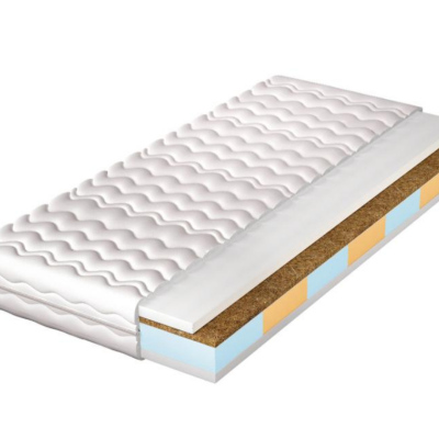 Oboustranná pěnovo-kokosová matrace se dvěma úrovněmi tvrdosti DELANNA, 80x200