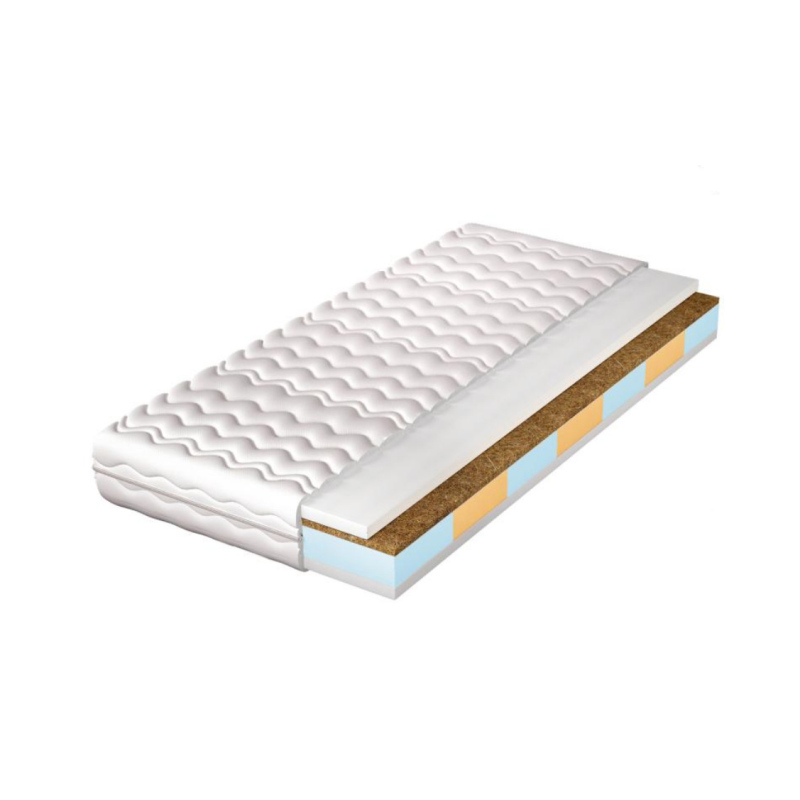 Oboustranná pěnovo-kokosová matrace se dvěma úrovněmi tvrdosti DELANNA, 80x200