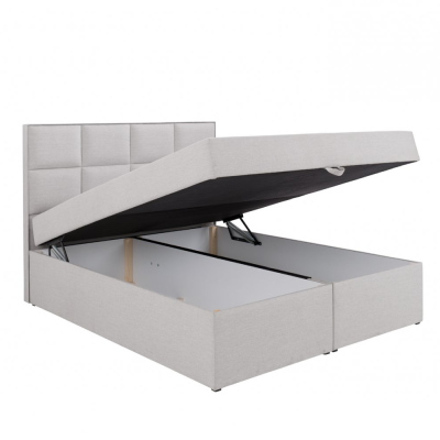 Čalouněná postel boxspring 160x200 SAMANTA - šedá 1