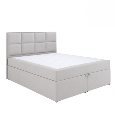 Čalouněná postel boxspring 140x200 SAMANTA - bílá
