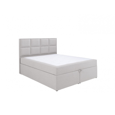 Čalouněná postel boxspring 140x200 SAMANTA - bílá