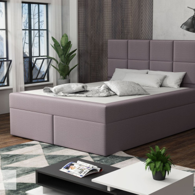 Čalouněná postel s prošíváním 160x200 BEATRIX - růžová 2