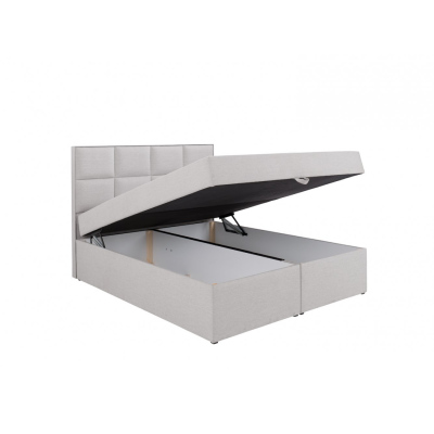 Čalouněná postel s prošíváním 140x200 BEATRIX - bílá