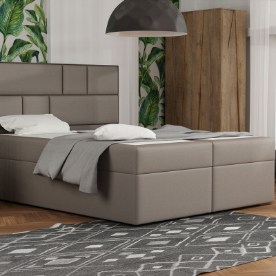 Designová postel s úložným prostorem 160x200 MELINDA - hnědá 1