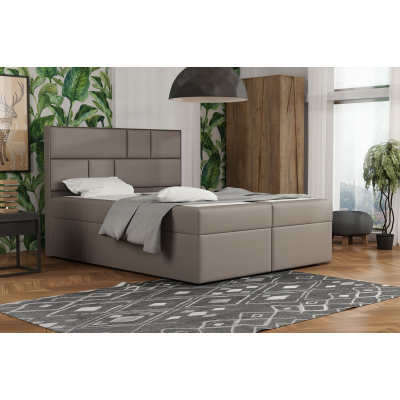 Designová postel s úložným prostorem 180x200 MELINDA - hnědá 1