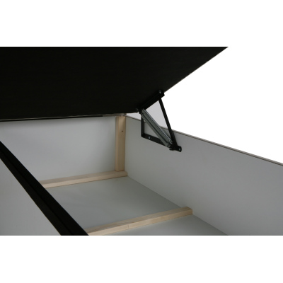 Designová postel s úložným prostorem 140x200 MELINDA - hnědá 2