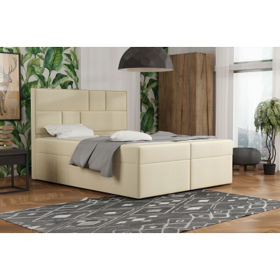 Designová postel s úložným prostorem 120x200 MELINDA - béžová 4