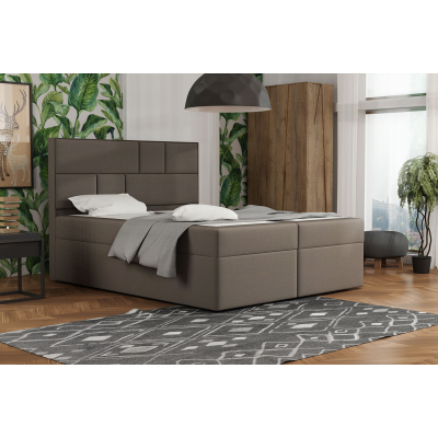 Designová postel s úložným prostorem 160x200 MELINDA - hnědá 3