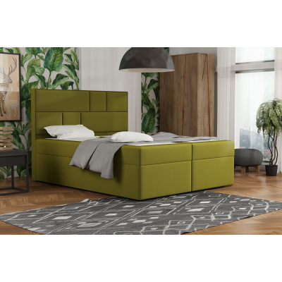 Designová postel s úložným prostorem 120x200 MELINDA - zelená