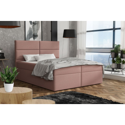 Elegantní postel 140x200 ZINA - růžová 1