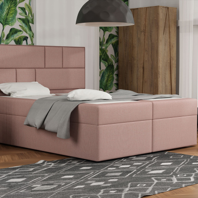 Designová postel s úložným prostorem 120x200 MELINDA - růžová 1