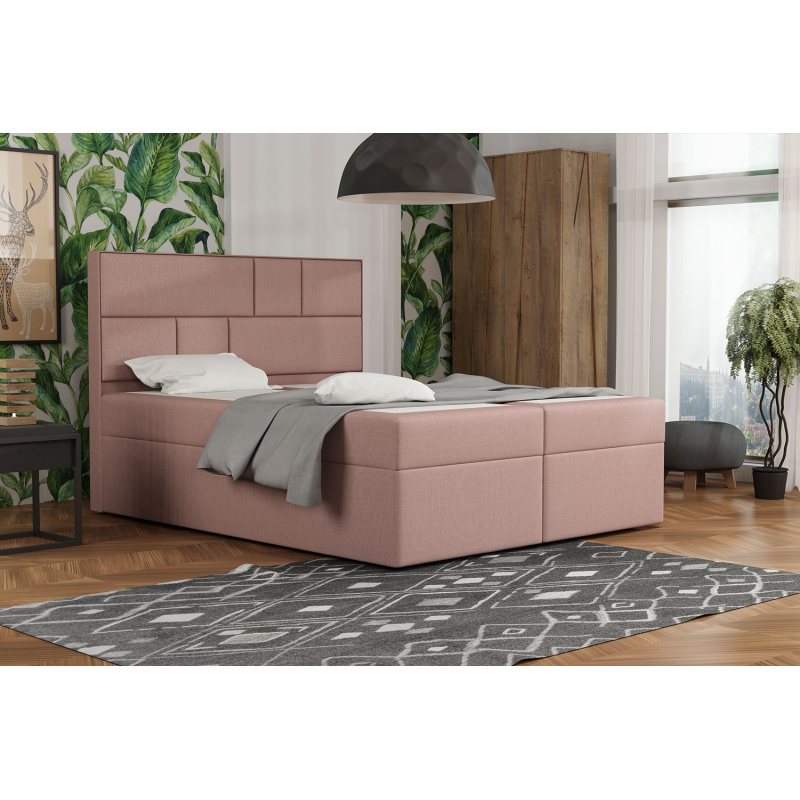 Designová postel s úložným prostorem 120x200 MELINDA - růžová 1