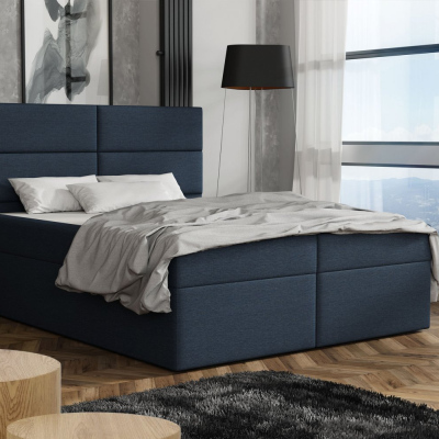Elegantní postel 140x200 ZINA - modrá 1