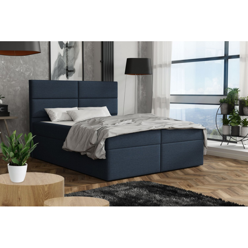 Elegantní postel 140x200 ZINA - modrá 1