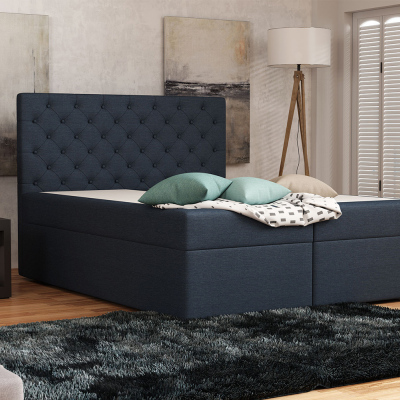 Elegantní čalouněná postel 180x200 ALLEFFRA - modrá 1