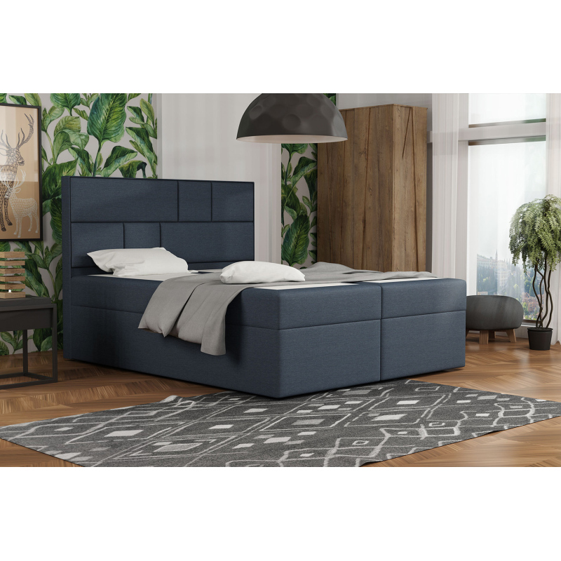 Designová postel s úložným prostorem 120x200 MELINDA - modrá 1