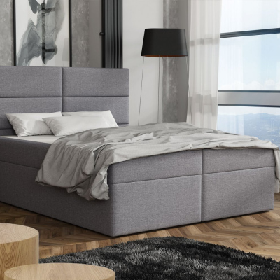 Elegantní postel 180x200 ZINA - šedá 1