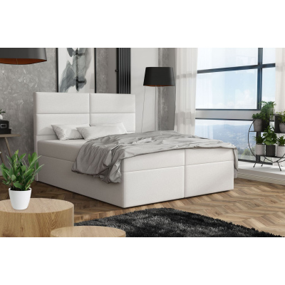Elegantní postel 140x200 ZINA - bílá