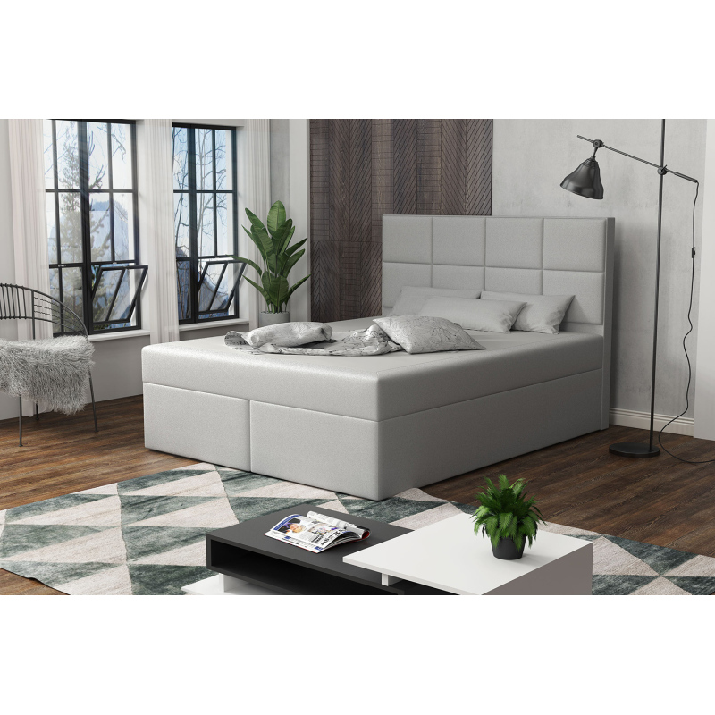 Čalouněná postel s prošíváním 160x200 BEATRIX - bílá