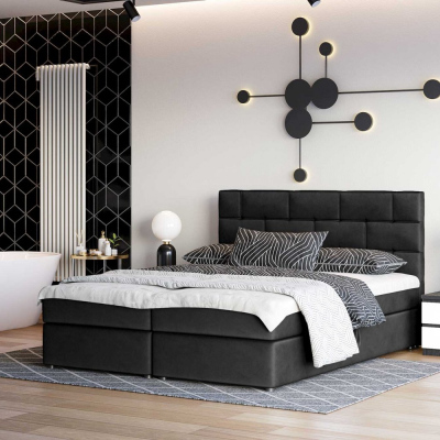 Designová postel WALLY 160x200, černá