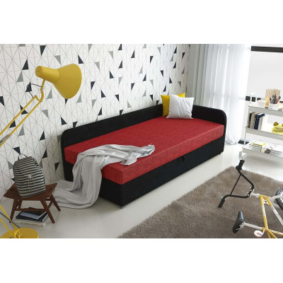 Čalouněná postel VALESKA 80x200, černá + červená