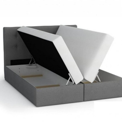 Designová postel MARLEN 160x200, šedá + béžová