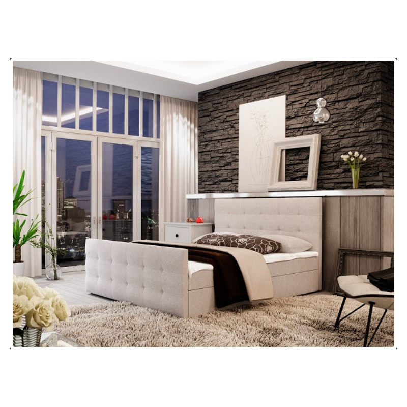 Čalouněná postel VASILISA II 180x200, béžová