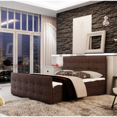 Čalouněná postel VASILISA II 160x200, hnědá