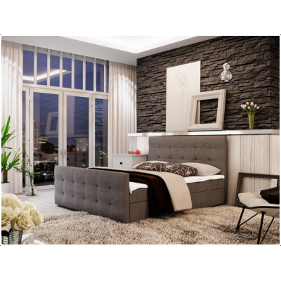 Čalouněná postel VASILISA II 140x200, šedá