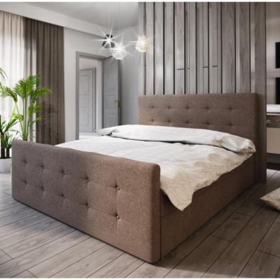 Čalouněná postel VASILISA I 180x200, hnědá