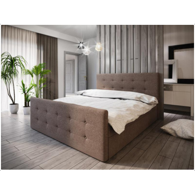 Čalouněná postel VASILISA I 160x200, hnědá