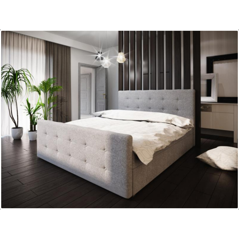 Čalouněná postel VASILISA I 160x200, šedá
