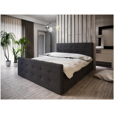 Čalouněná postel VASILISA I 160x200, antracit