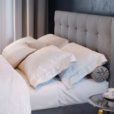 Čalouněná postel KAUR 140x200, antracit