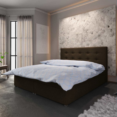 Moderní postel s úložným prostorem STIG I 180x200, hnědá