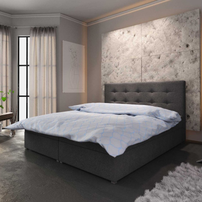 Moderní postel s úložným prostorem STIG I 180x200, antracit