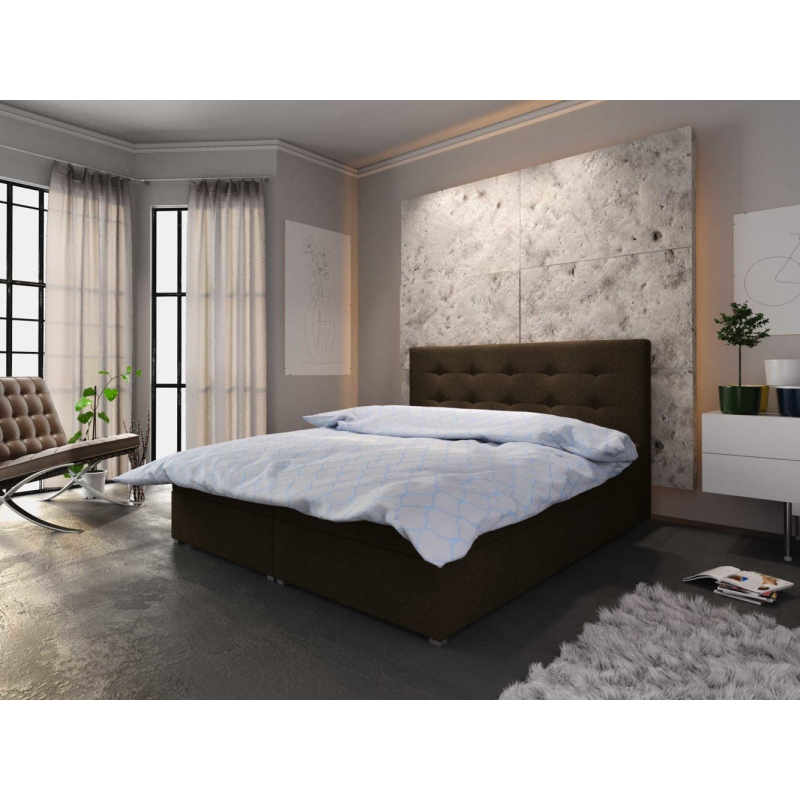 Moderní postel s úložným prostorem STIG I 160x200, hnědá