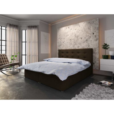 Moderní postel s úložným prostorem STIG I 140x200, hnědá