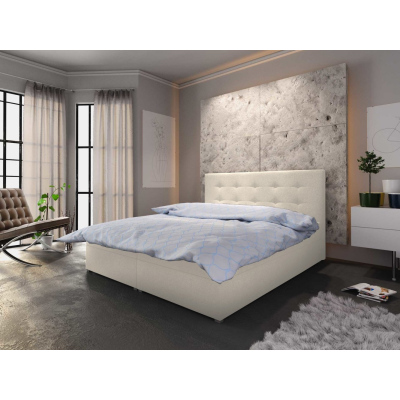 Moderní postel s úložným prostorem STIG I 140x200, béžová
