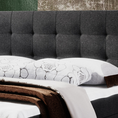 Moderní postel 140x200 STIG II s úložným prostorem - antracit