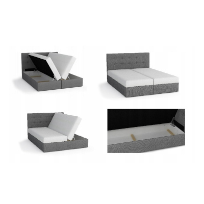 Moderní postel 140x200 STIG II s úložným prostorem  - hnědá