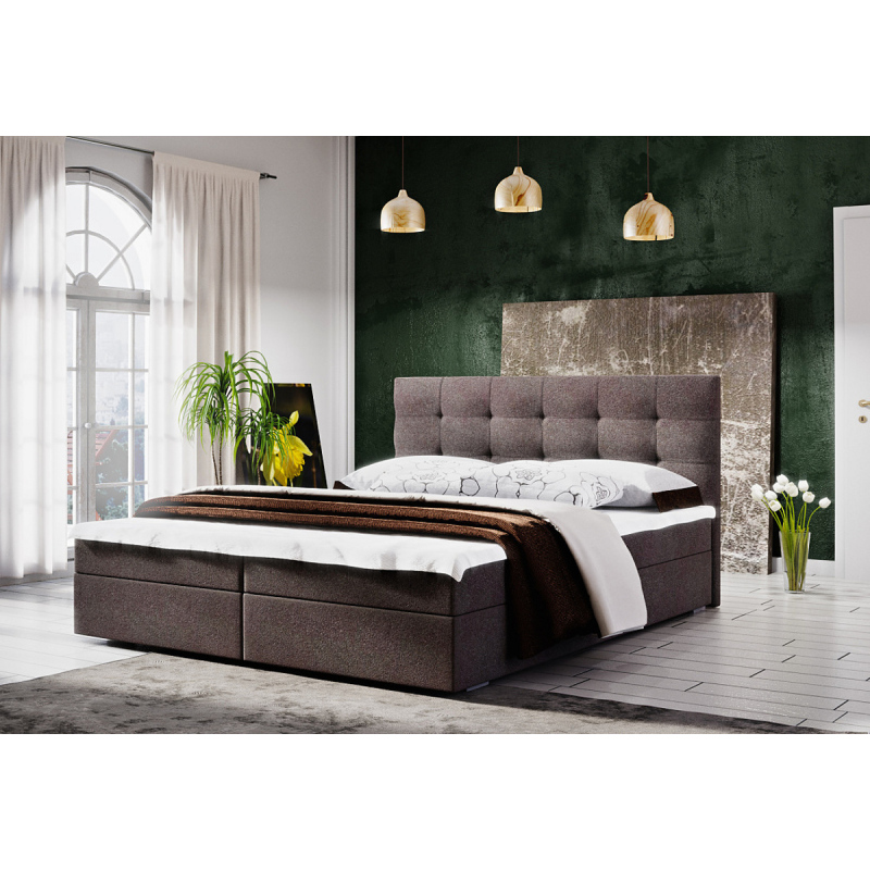 Moderní postel s úložným prostorem 160x200 STIG II - hnědá