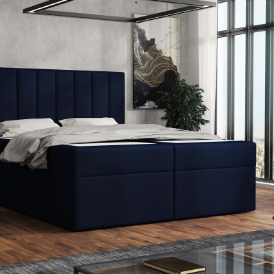 Čalouněná postel boxspring 160x200 SAMANTA - modrá 4