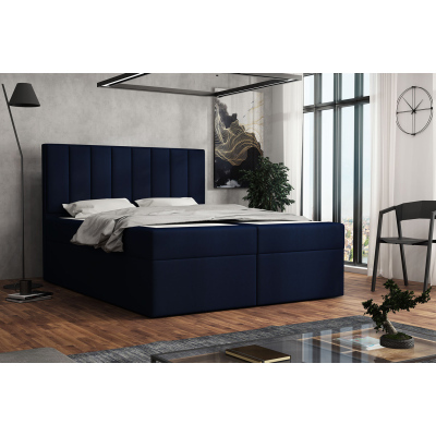 Čalouněná postel boxspring 160x200 SAMANTA - modrá 4