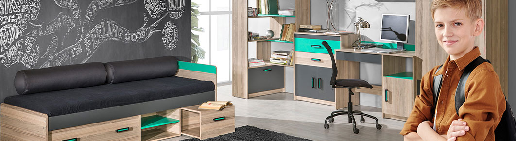 Hola, hola, tady škola! – dětský a studentský nábytek, dětské osvětlení